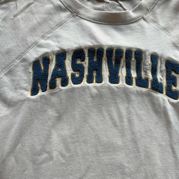Altar’d State Cropped Stitched Puffy Letter Nashville Sweatshirt Sz. Small - Picture 5 of 11